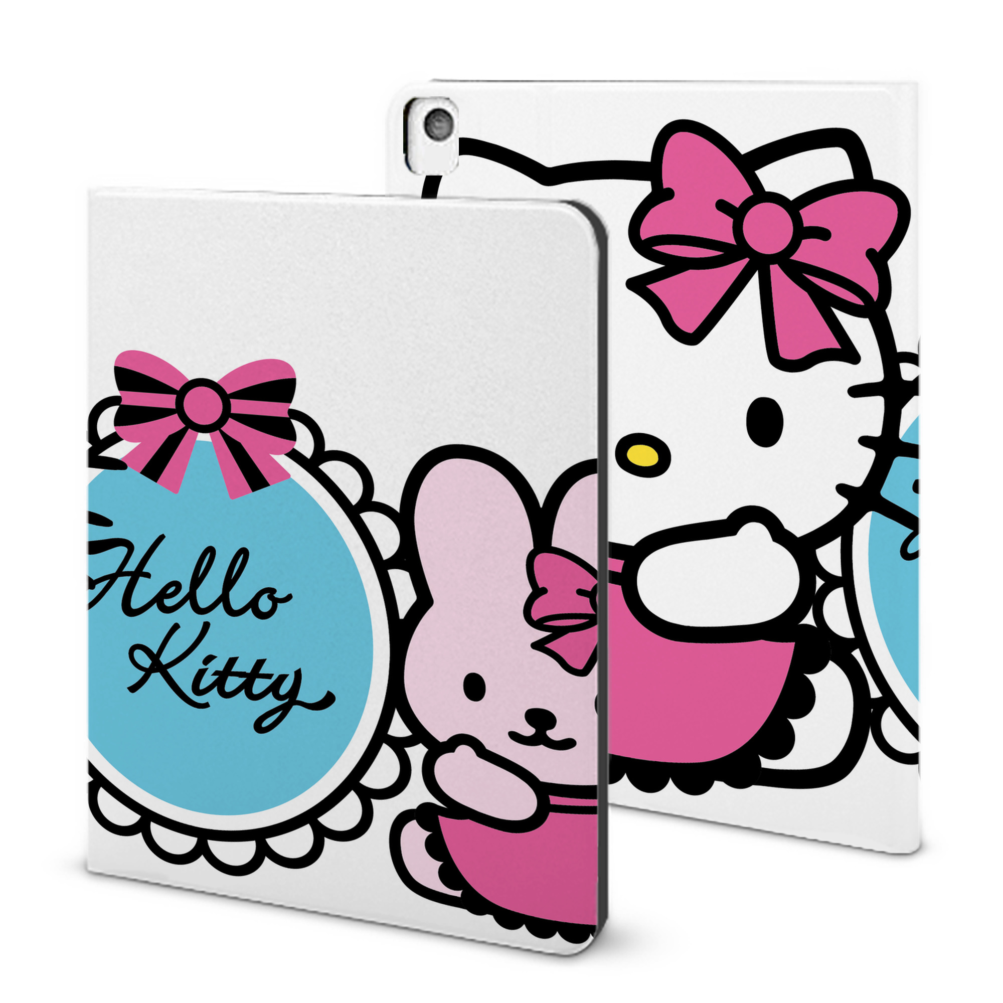 （画像用） Hello Kitty ハローキティ IPadケース ペンホルダー付き ブックスタイルデザイン